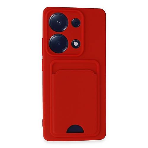 Redmi Note 13 Pro 4G K�l�f Kelvin Kartvizitli Silikon - K�rm�z�