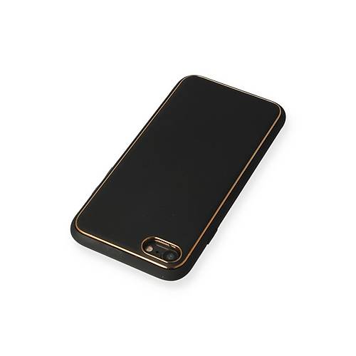 iPhone 7 K�l�f Coco Deri Silikon Kapak - Siyah