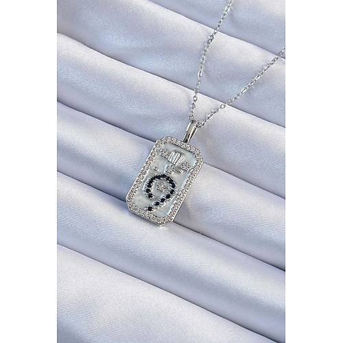 316L �elik Zincir G�m�� Renk Zirkon Ta�l� Minimal Papatya Fig�rl� Tarot Kolye