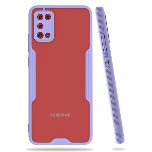 Galaxy A02S K�l�f Platin Silikon - Lila