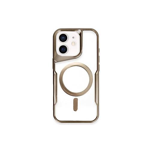 iPhone 11 K�l�f Boyi Magsafe Silikon Kapak - ��l Titanyum