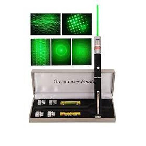 Green Lazer Kalem 5 Ba�l�kl� �zel Kadife Gri Kutulu