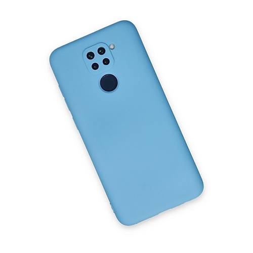 Redmi Note 9 K�l�f Nano i�i Kadife Silikon - Mavi