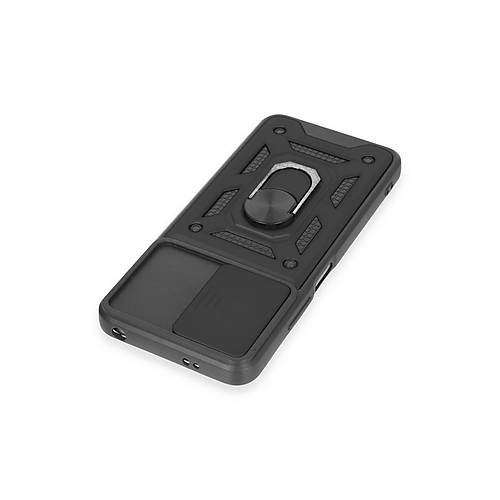 Redmi Note 12 5G K�l�f Pars Lens Y�z�kl� Silikon - Siyah