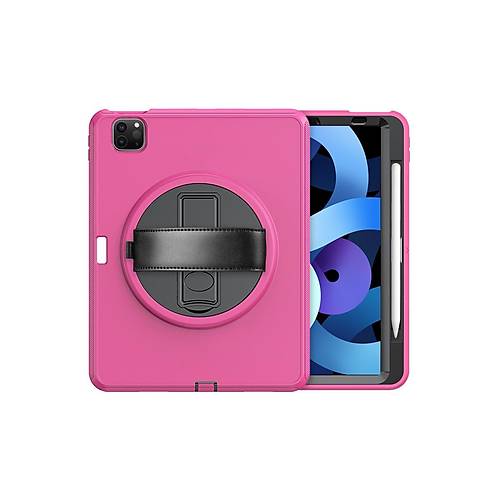 iPad Pro 11 (2018) K�l�f Hand Strap Tablet K�l�f� - Pembe