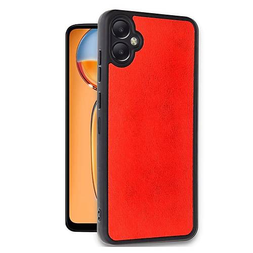 Galaxy A06 K�l�f Aras Deri Kapak - K�rm�z�