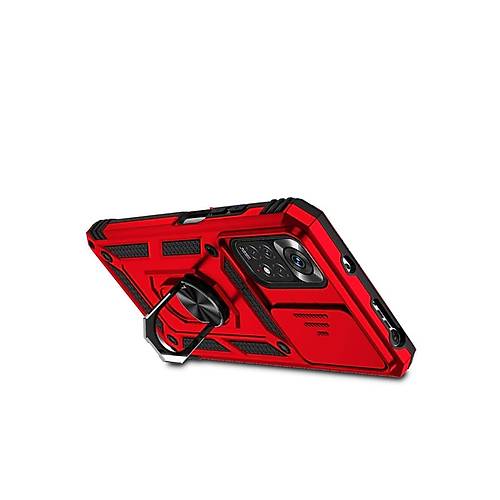 Redmi Note 11 Pro K�l�f Pars Lens Y�z�kl� Silikon - K�rm�z�