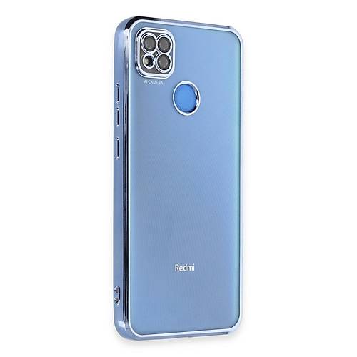 Redmi 9C K�l�f Razer Lensli Silikon - A��k Mavi