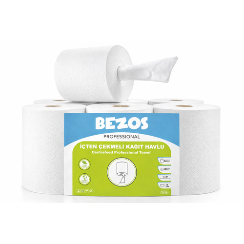 Bezos Professional ��ten �ekmeli Ka��t Havlu 3 Koli | 18 Rulo | End�striyel Kullan�m