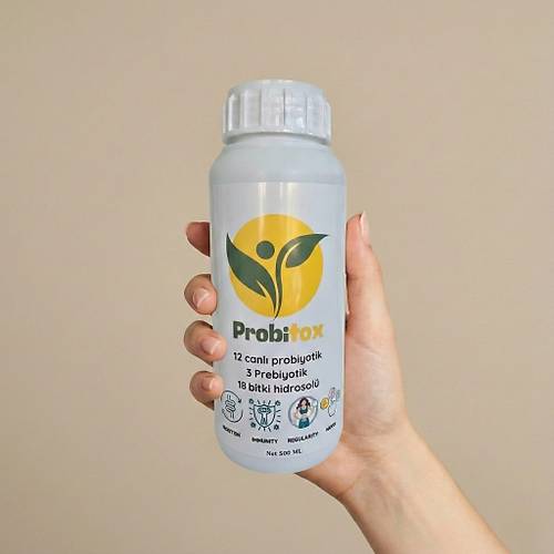 Probitox Probiyotik ��ecek 500 ml Canl� K�lt�rl� Prebiyotik Bitkisel Konsantre S�v�