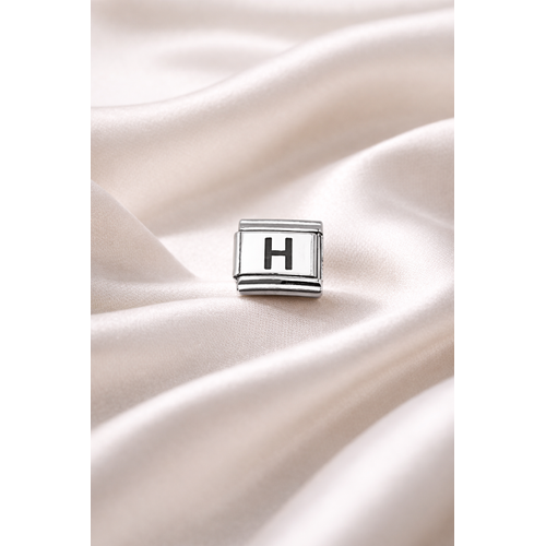 H Harf Charm , �elik Bileklik Aksesuar� , Ki�iye �zel Harf Mod�l� , Minimal & ��k Tasar�m