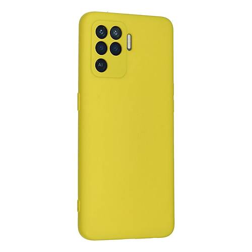 Reno 5 Lite K�l�f Nano i�i Kadife Silikon - Sar�
