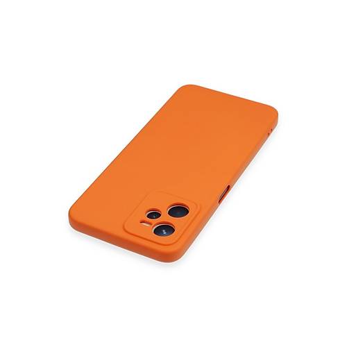 Realme C35 K�l�f Nano i�i Kadife Silikon - Turuncu