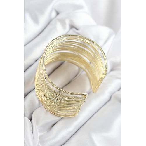 Pirin� Tel Sarma Model Gold Renk Kad�n Bileklilk