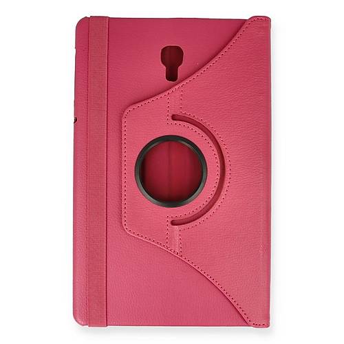 Galaxy T590 Tab A 10.5 K�l�f 360 Tablet Deri K�l�f - Pembe