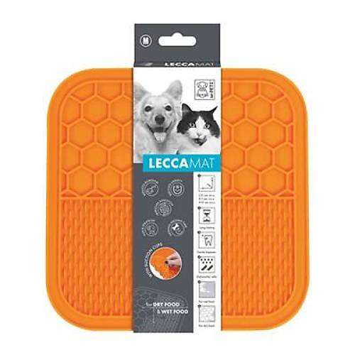 Lecca Kedi ve K�pekler ��in Yava� Beslenme �d�l Mat� Medium Turuncu 21x21 Cm