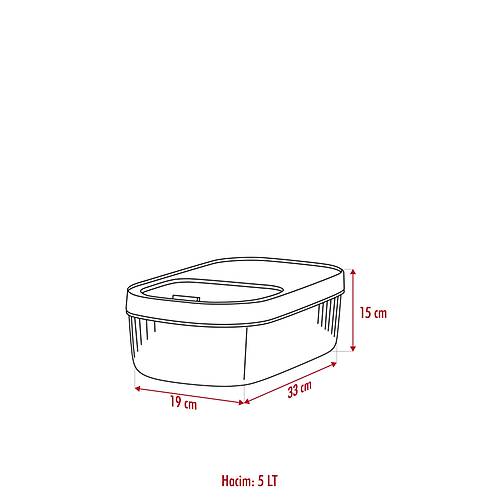 2'Li 5 LT Multibox Kayar Kapakl� Saklama Kab� & Erzak Kab� & Toz Ve Tablet Deterjan Kutusu