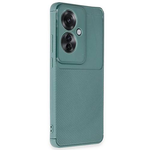 Reno 11F K�l�f Auto Focus Karbon Kapak - Koyu Ye�il