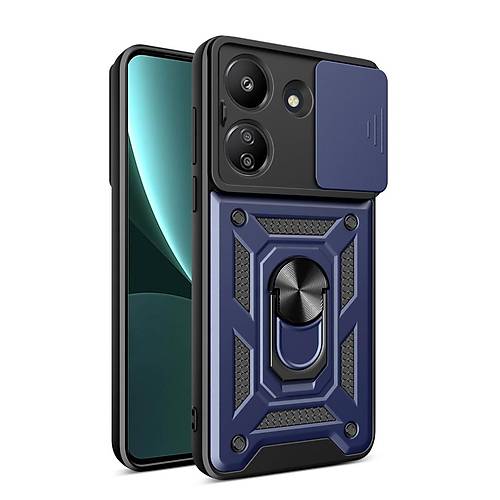 Redmi 13C K�l�f Pars Lens Y�z�kl� Silikon - Lacivert