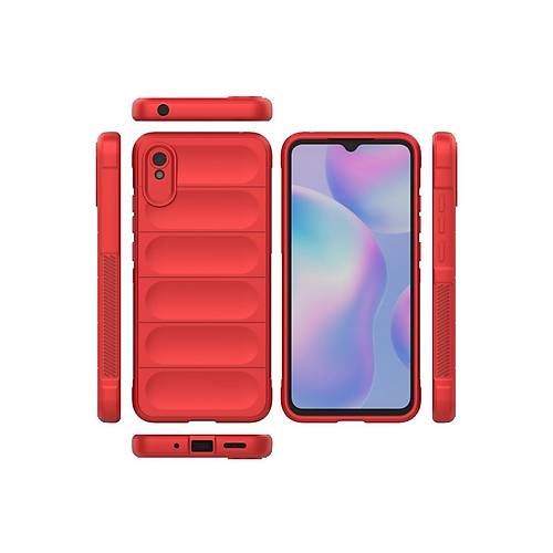Redmi 9A K�l�f Optimum Silikon - K�rm�z�