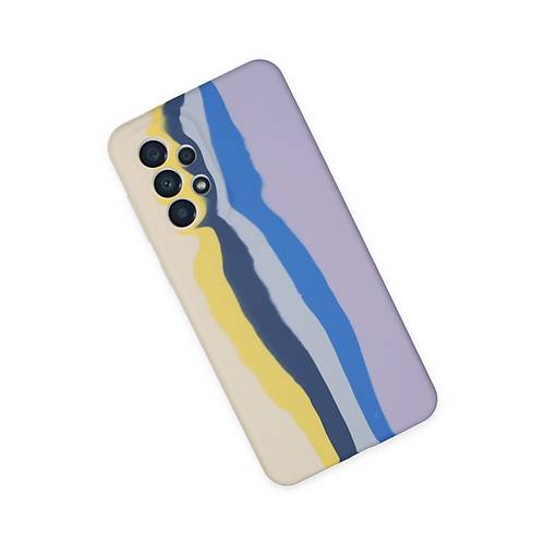 Galaxy A53 5G K�l�f Ebruli Lansman Silikon - Sar�-Lila