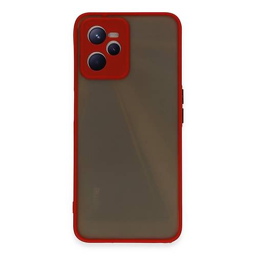 Realme C35 K�l�f Montreal Silikon Kapak - K�rm�z�