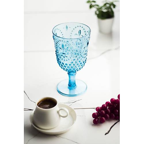 Akrilik Aquamarin Tekli Kadeh & Su Me�rubat Kahve Yan� Barda�� 450 ml ( Cam De�ildir )