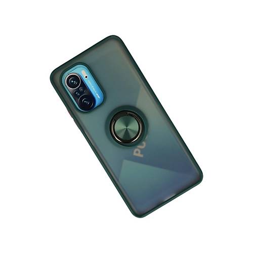 Redmi K40 K�l�f Montreal Y�z�kl� Silikon Kapak - Ye�il