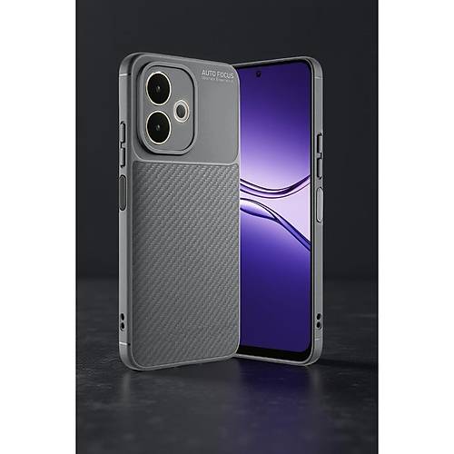 A5 Pro 4G K�l�f Auto Focus Karbon Kapak - Gri