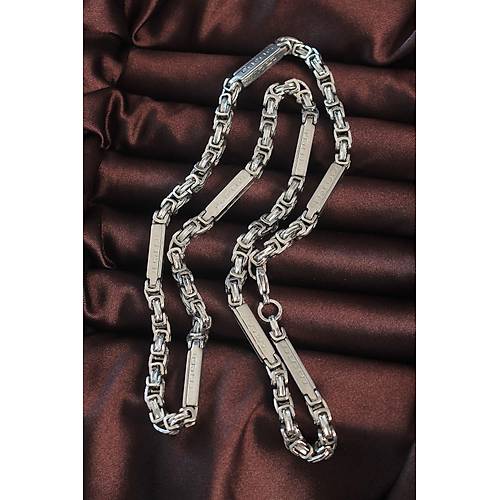 316L �elik G�m�� Renk Par�al� Kral Zincir Kolye