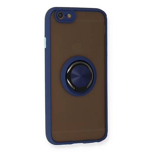 iPhone 6 K�l�f Montreal Y�z�kl� Silikon Kapak - Lacivert