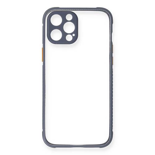 iPhone 12 Pro K�l�f Miami �effaf Silikon - Gri