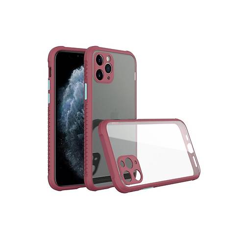 iPhone 11 Pro K�l�f Miami �effaf Silikon - Fu�ya