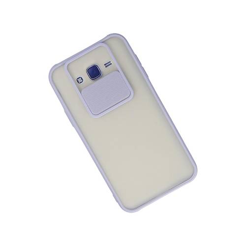 Galaxy J7 K�l�f Palm Buzlu Kamera S�rg�l� Silikon - Lila