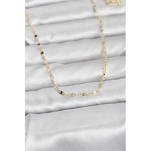 CM 14K Gold Renk Yass� Gemici Zincir Model 60 cm Kad�n Kolye