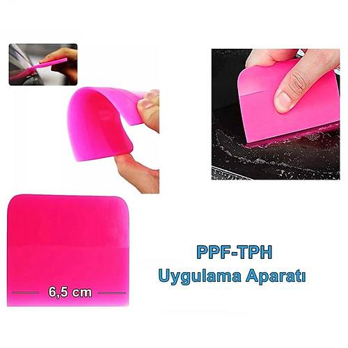 PPF/TPH Silikon �ek�ek Ragle Cam Filmi �ekme Uygulama Aparat� Pembe 6x7.5cm