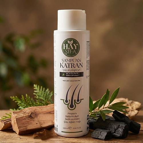 Katran �ampuan� 400 ml Sedir Katran� �am Katran� �ay A�ac� Ya�� ve Propolis ��eren Bitkisel �ampuan