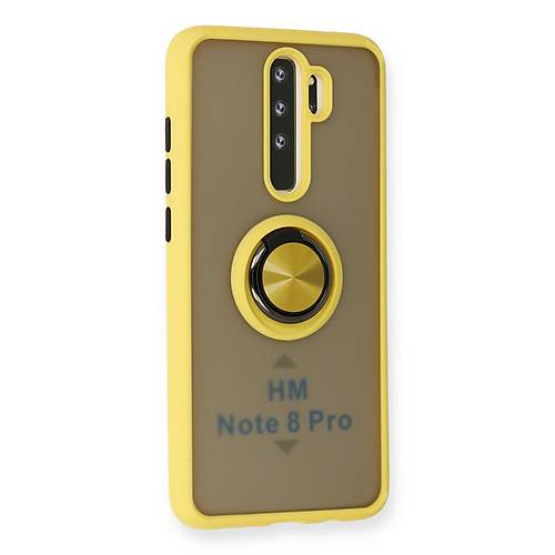 Redmi Note 8 Pro K�l�f Montreal Y�z�kl� Silikon Kapak - Sar�