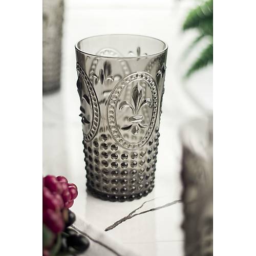 Akrilik F�me 6'l� Uzun Bardak & Su Me�rubat Barda�� 750 ml ( B�y�k Boy & Cam De�ildir )