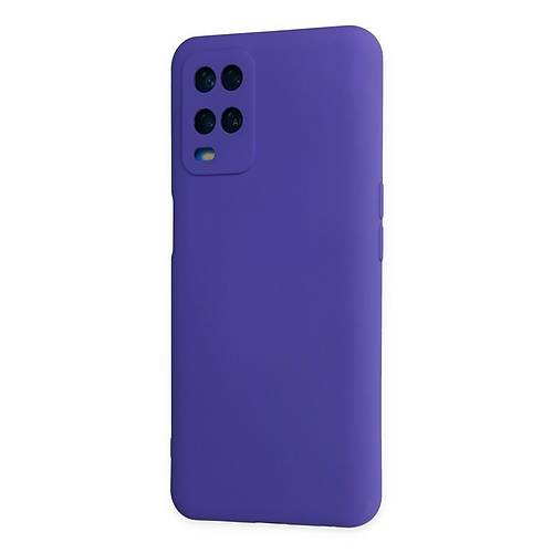 A54 4G K�l�f Nano i�i Kadife Silikon - Mor