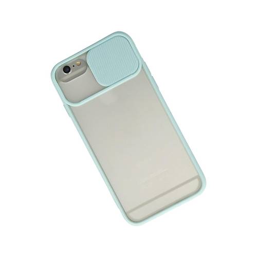 iPhone 6 K�l�f Palm Buzlu Kamera S�rg�l� Silikon - Turkuaz