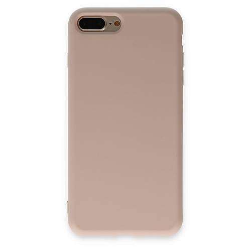iPhone 7 Plus K�l�f Nano i�i Kadife Silikon - Pudra