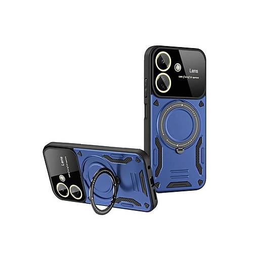 Redmi 13C K�l�f Joy Lens Standl� Kapak - Lacivert
