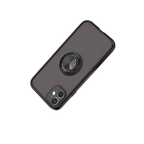iPhone 11 K�l�f Montreal Y�z�kl� Silikon Kapak - Siyah