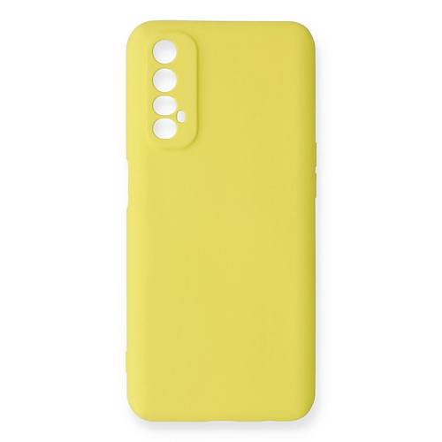 Realme 7 K�l�f Nano i�i Kadife Silikon - Sar�