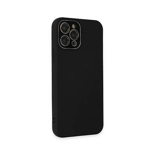 iPhone 12 Pro K�l�f Lansman Glass Kapak - Siyah