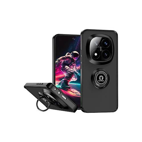 Redmi Note 14 Pro 5G K�l�f Montreal Y�z�kl� Silikon Kapak - Siyah