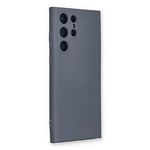 Galaxy S24 Ultra K�l�f Nano i�i Kadife Silikon - Gri