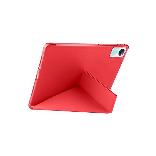 Redmi Pad SE K�l�f Kalemlikli Mars Tablet K�l�f� - K�rm�z�