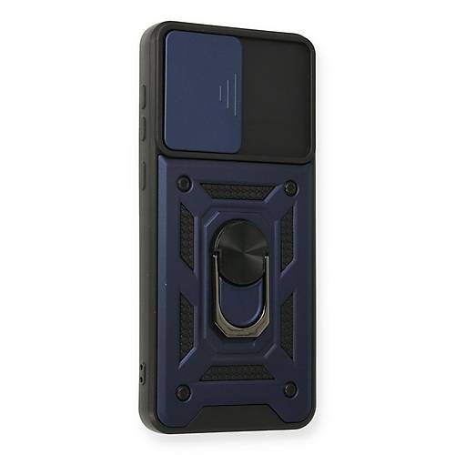 Galaxy A02 K�l�f Pars Lens Y�z�kl� Silikon - Lacivert